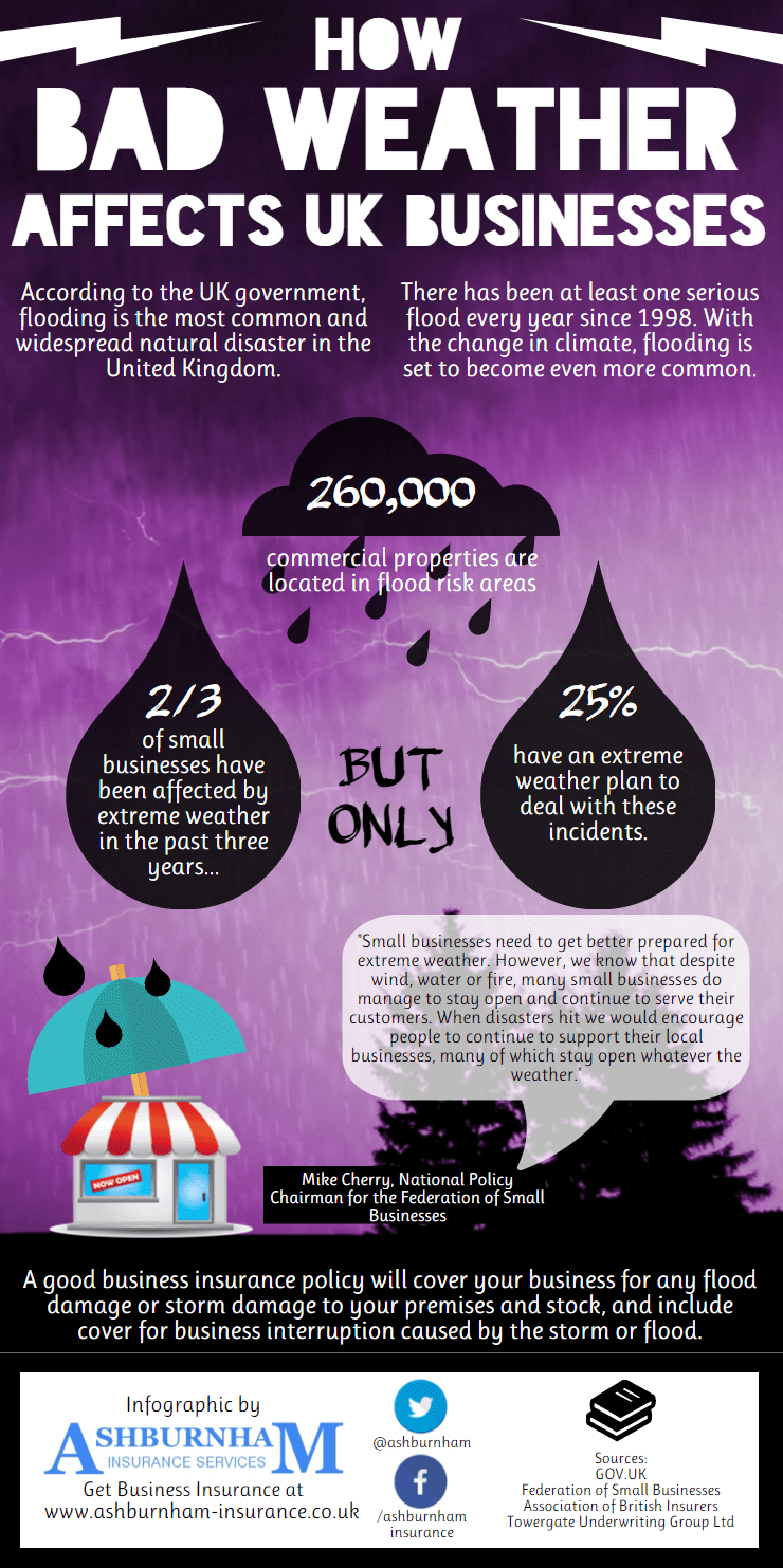 How Bad Weather Affects Businesses in the UK Infographic