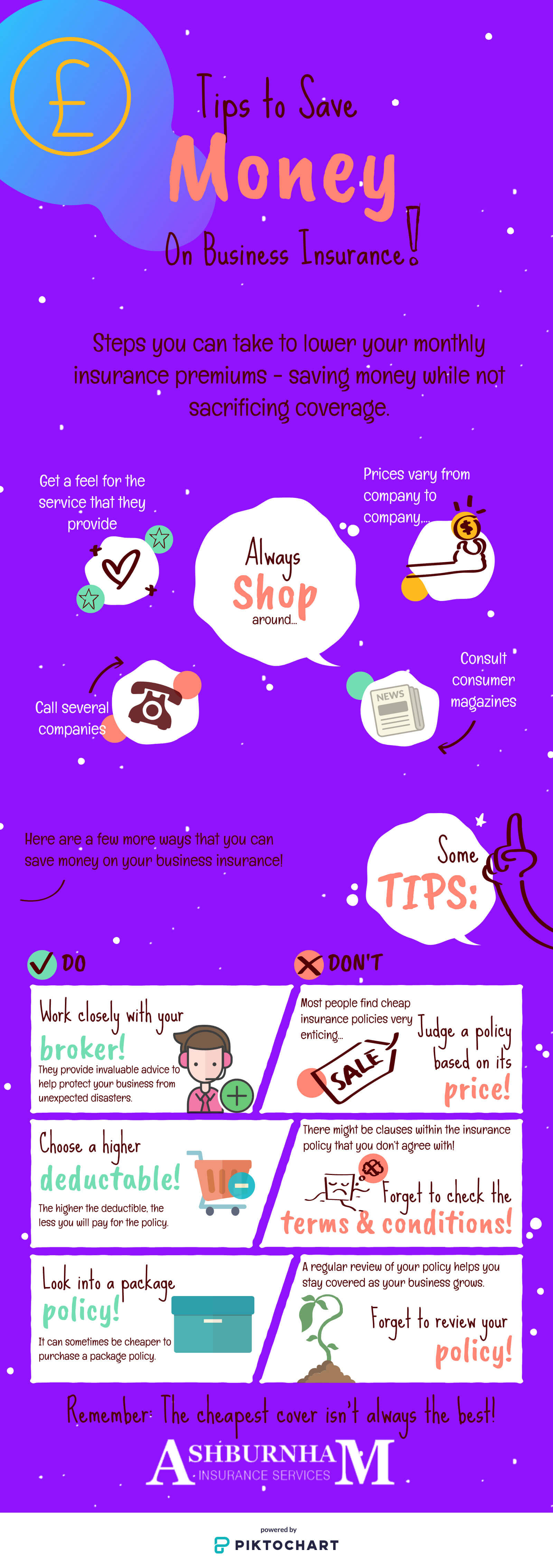 Tips To Save Money On Business Insurance Infographic